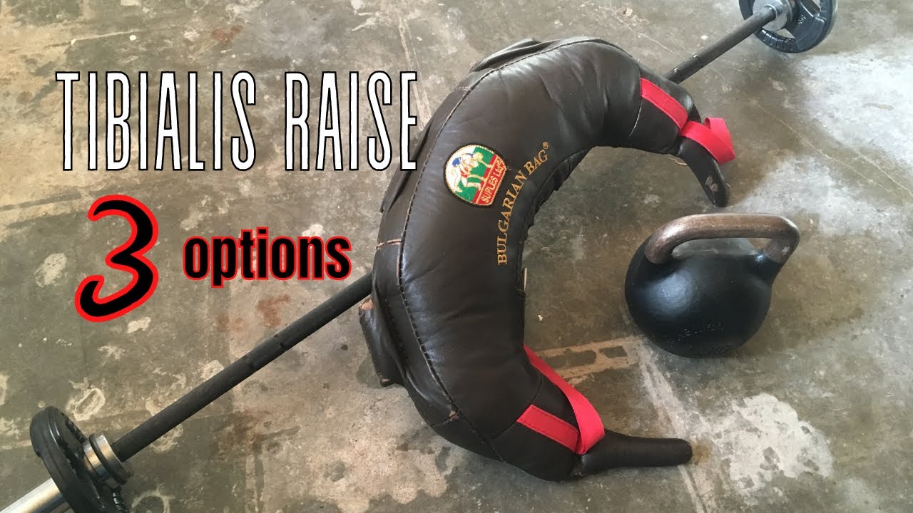Tibialis raise set up for KOT training | Kettlebell, Bulgarian bag & Barbell