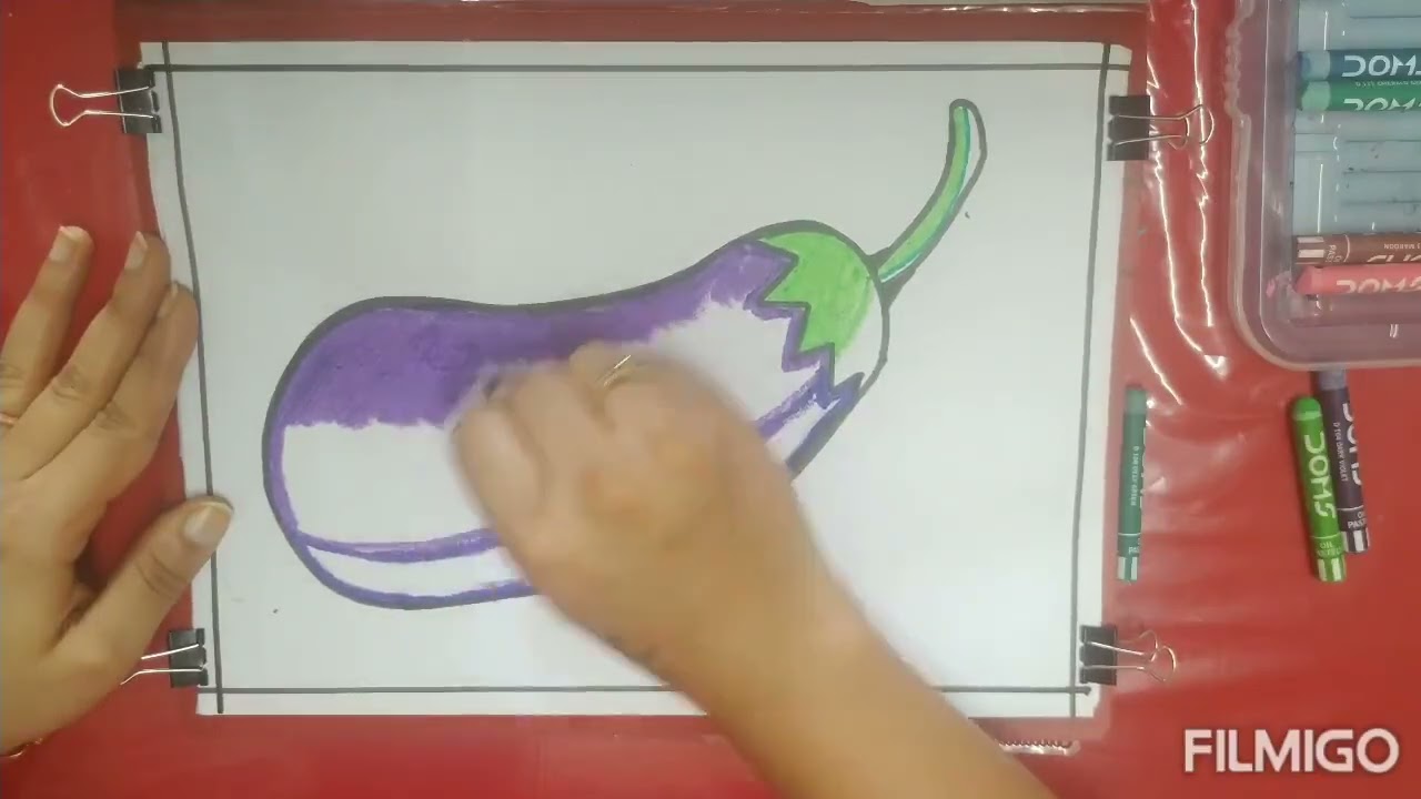 Easy Brinjal Drawing for kids