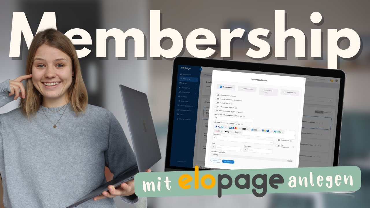 Eigene Membership anlegen mit ablefy (ehem. elopage) [Einstellungen, Preise, Upsells usw.]