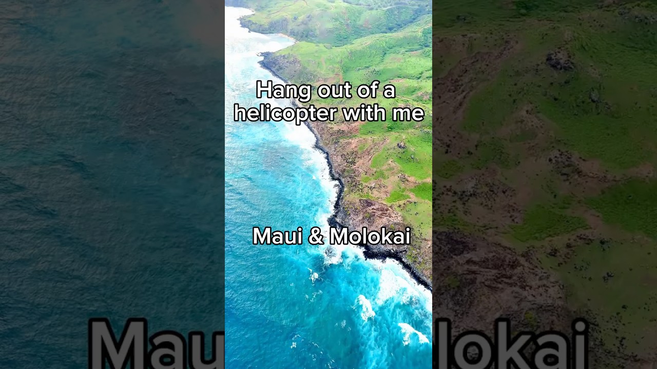 Doors off helicopter tour of Maui and Molokai #maui #molokai #hawaii #travelvlog #adventure #aloha