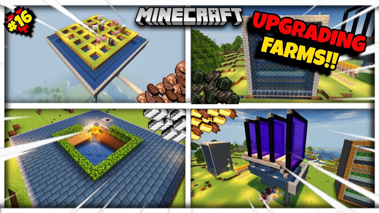 I UPGRADED All My Farms ✨ & Made A FUEL FARM In My Survival World 🔥 | Minecraft PE/Bedrock | #16 |