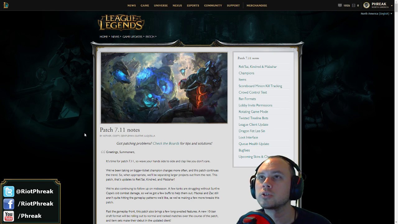 League of Legends Patch 7.11 Rundown