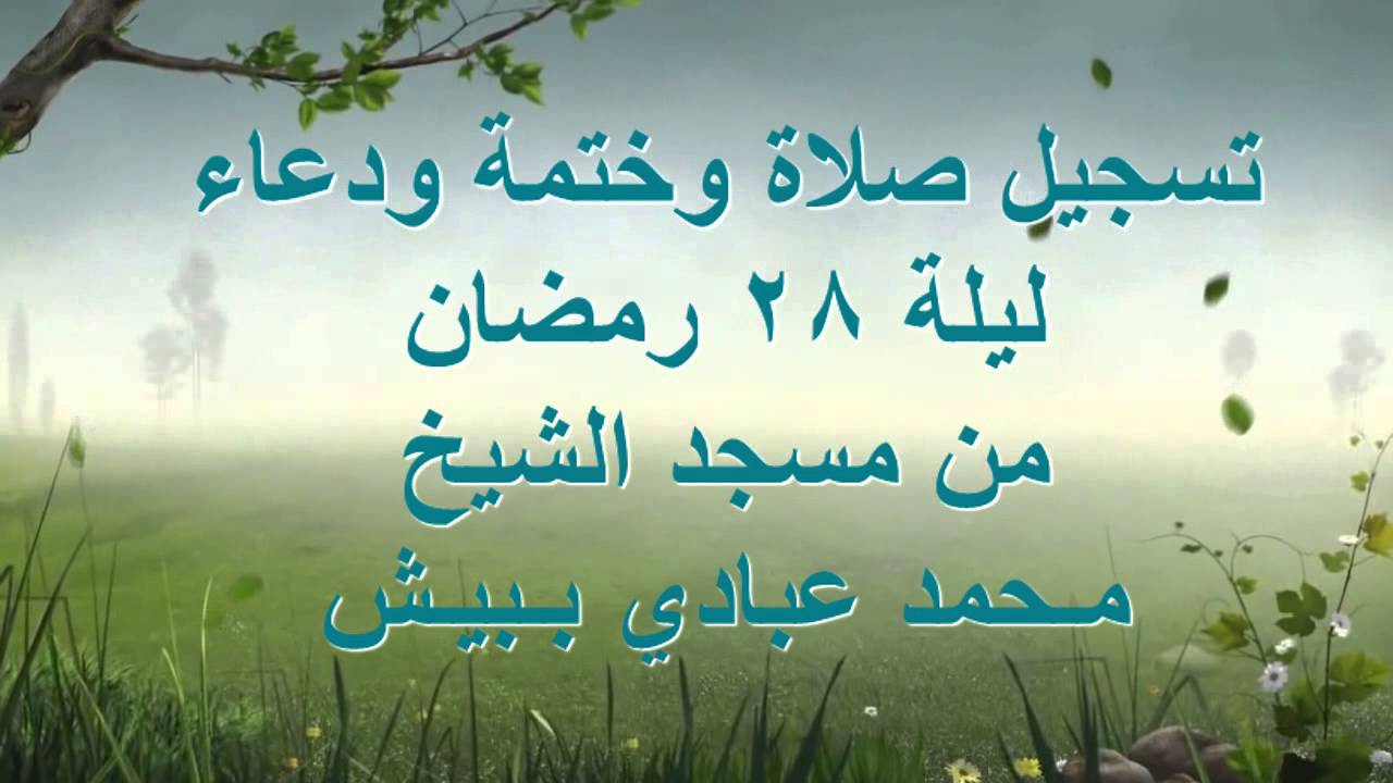 ختمة ليلة 28 رمضان 1436 للشيخ محمد عبادي ببيش