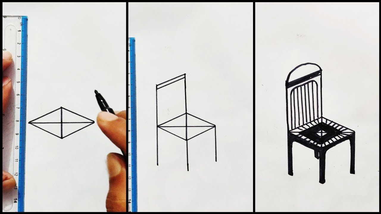 Draw a chair easily | সহজ পদ্ধতিতে চেয়ার অংকন  