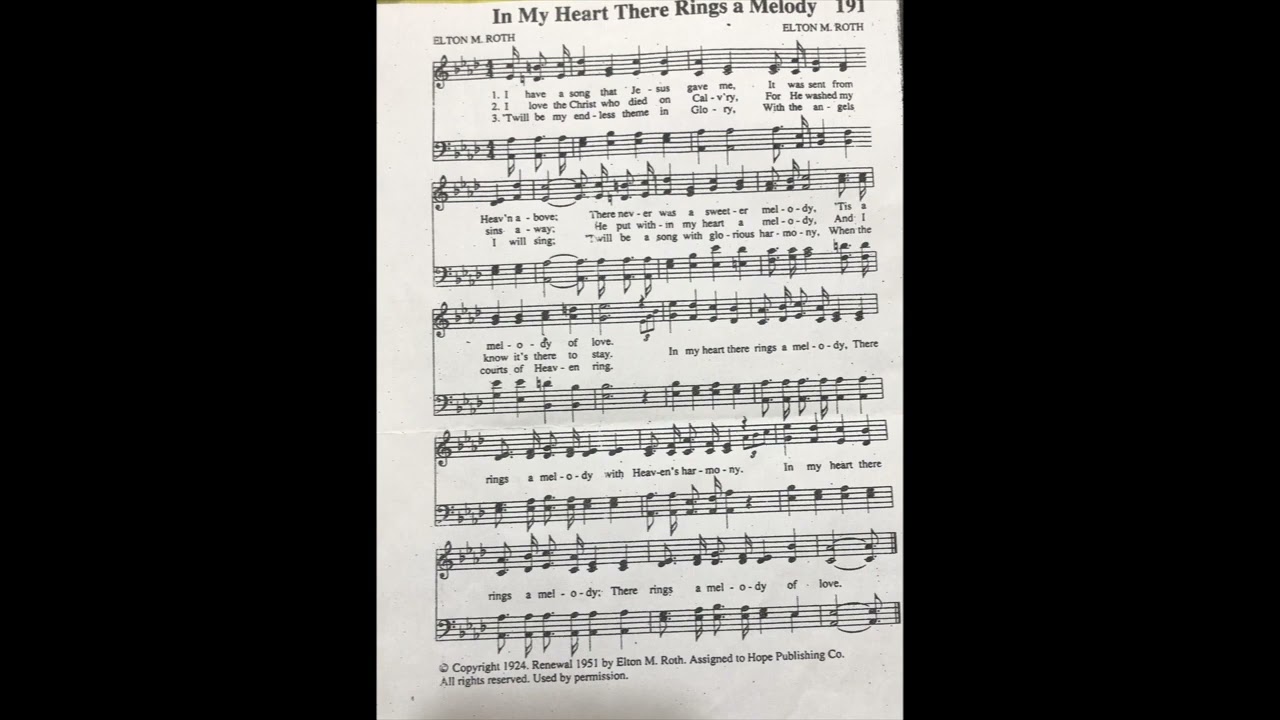 In My Heart There Rings A Melody (Alto)