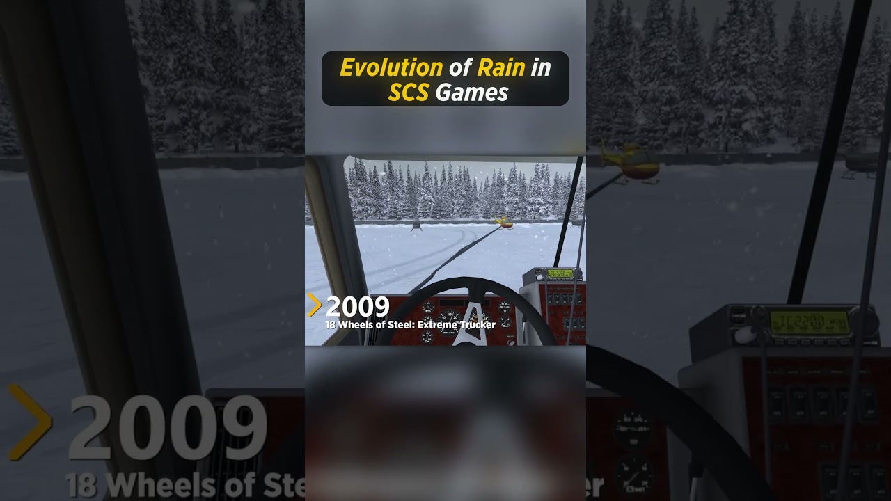 Evolution of Rain in SCS Games 🚚 #ets2 #scssoftware #truckgames #simulator #shorts