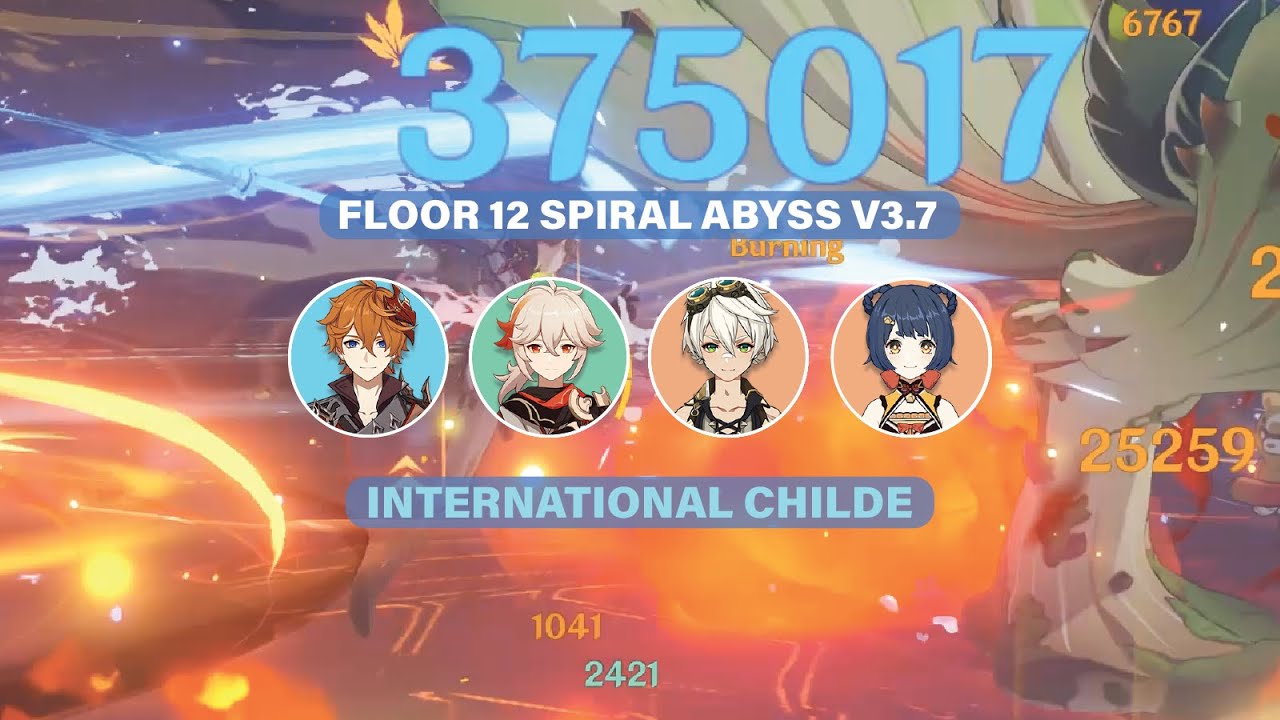 International Childe All Chambers - Floor 12 Spiral Abyss 3.7 (Genshin Impact)