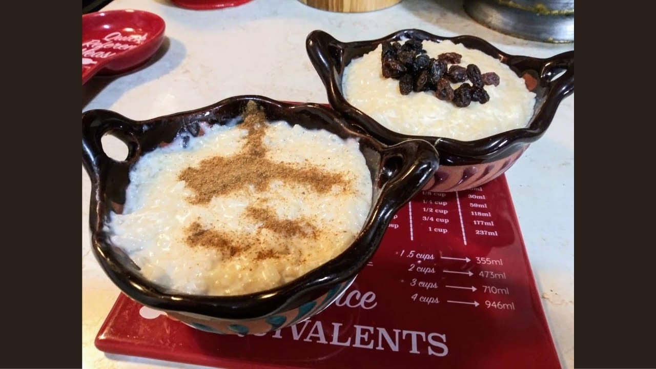 arroz de leche con crema de coco🥥