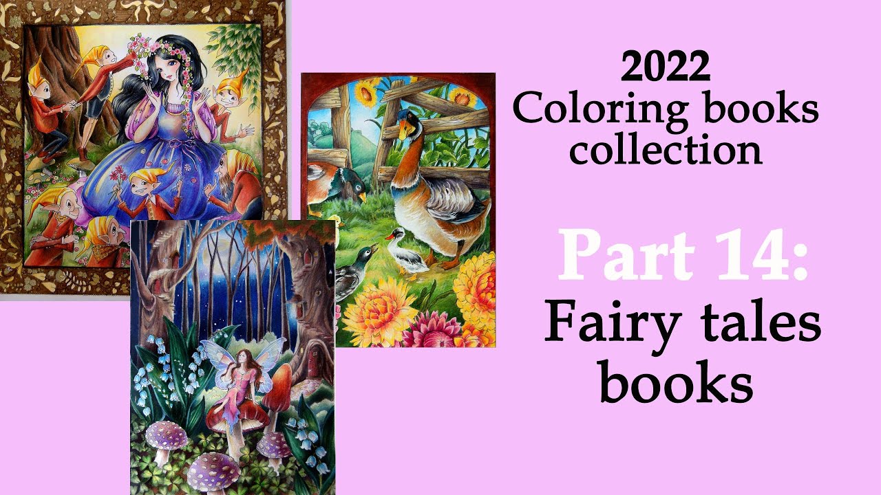My #coloring collection '22 Part 14 Fairy Tales: T.Tashiro, A.Jung, M.Noble  books  #adultcoloring