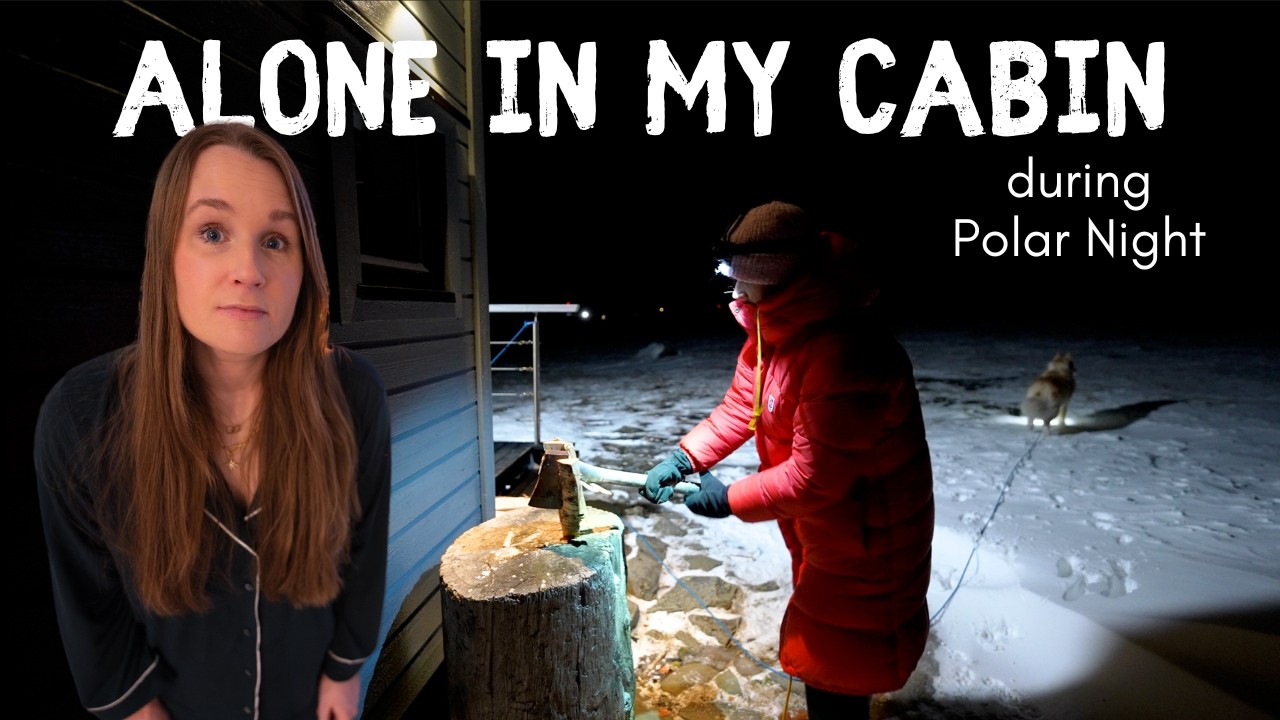 A day in my life ALONE in my CABIN on Svalbard ⎹ Polar Night