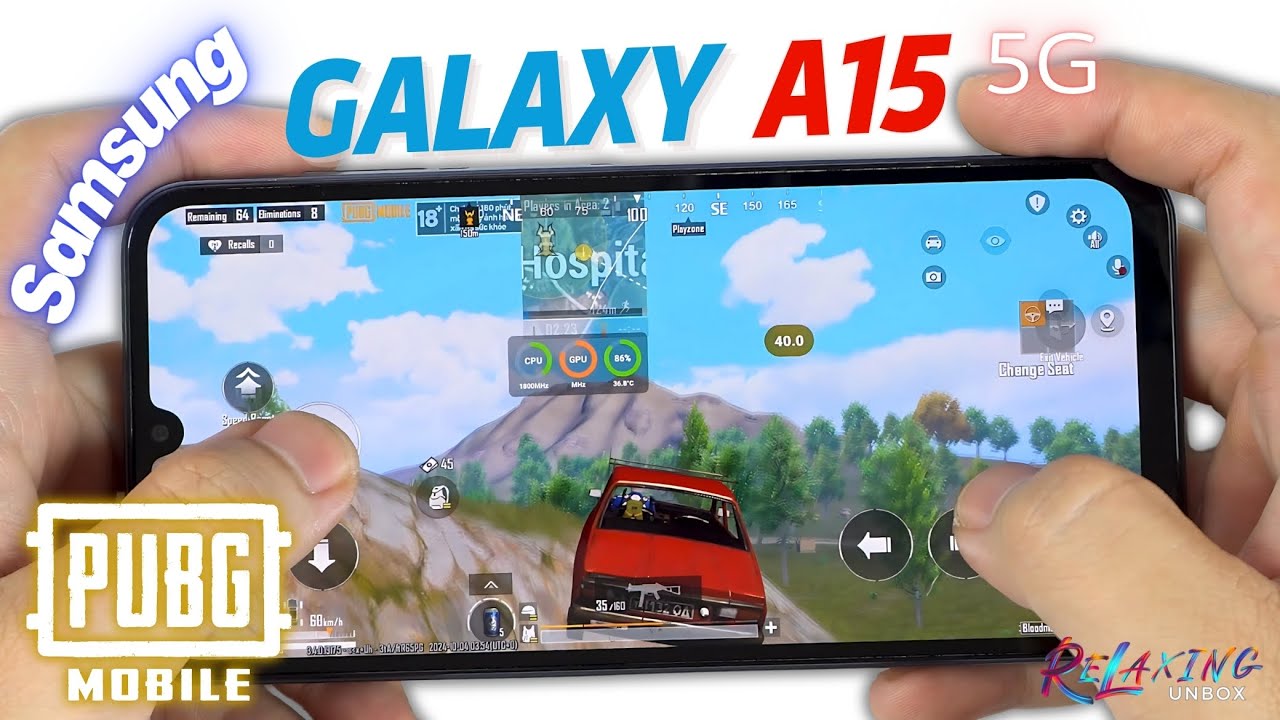 Samsung Galaxy A15 5G PUBG Mobile Gaming review 2024 | Battery Drain test
