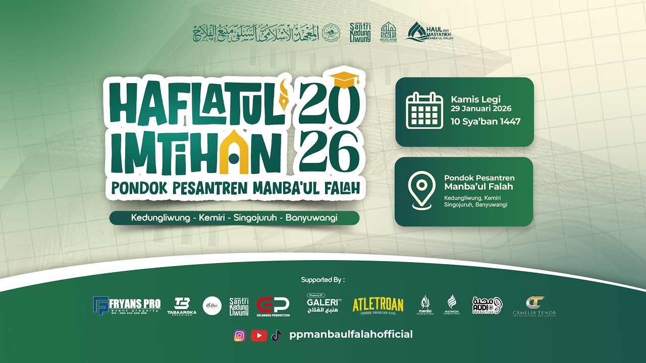 🔴 HAFLATUL IMTIHAN 2026 | PONDOK PESANTREN MANBA'UL FALAH | 29 Januari 2026 Kedungliwung Banyuwangi.
