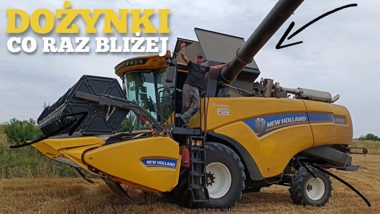 Koniec żniw coraz bliżej, zaczynamy dożynki New Holland CX 6.80 [vlog #179]