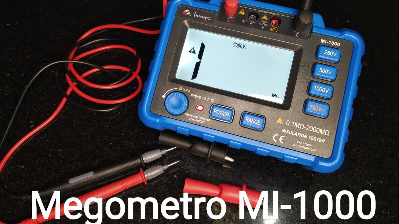 megometro minipa MI-1000  teste de isolação de motores.
