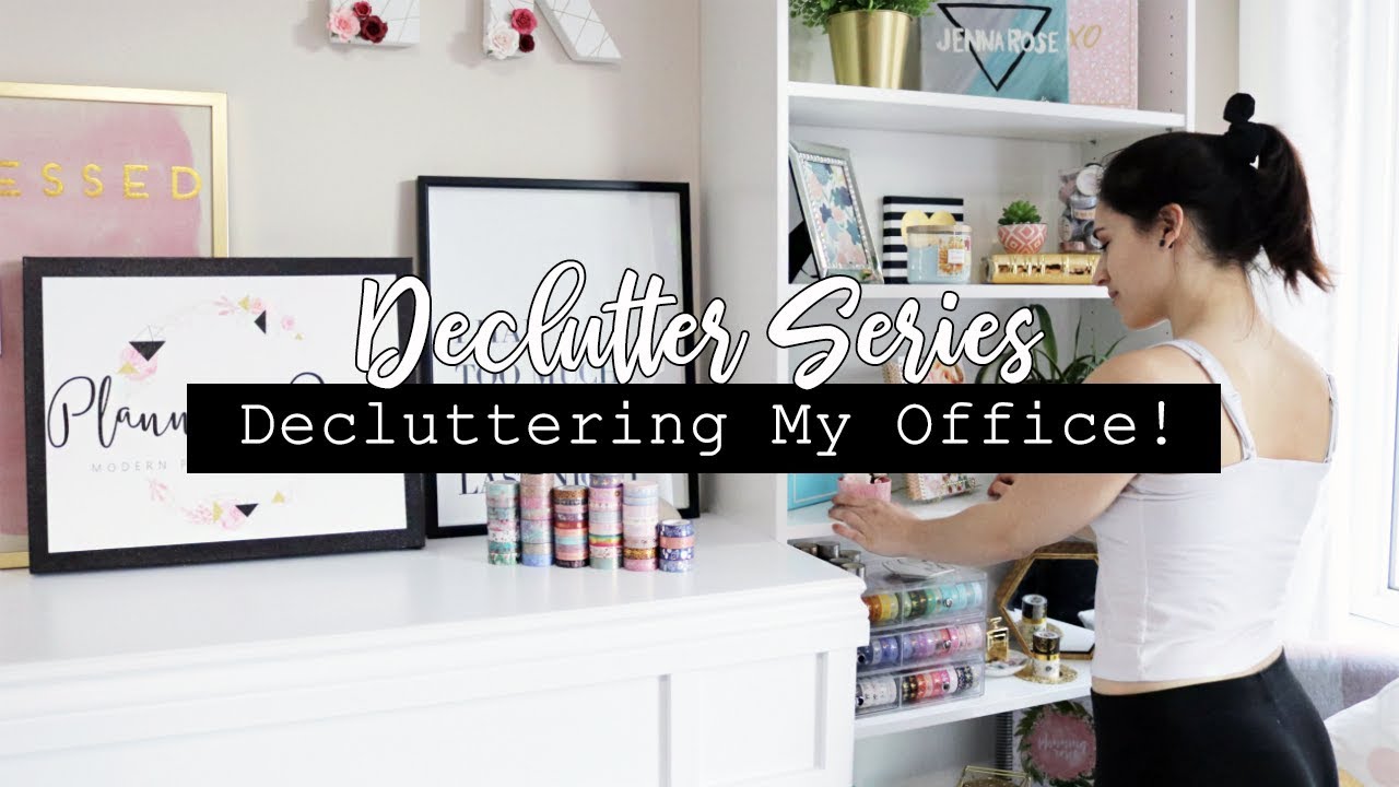 Decluttering & Organizing My Office! Stickers, washi, stationary & more! || DECLUTTER SERIES
