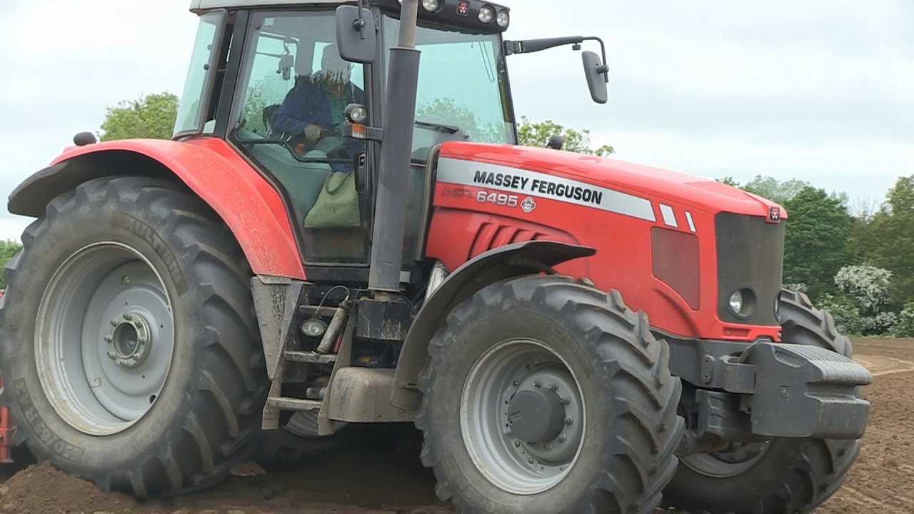 MASSEY FERGUSON 6495 AND MASCHIO POWER HARROW
