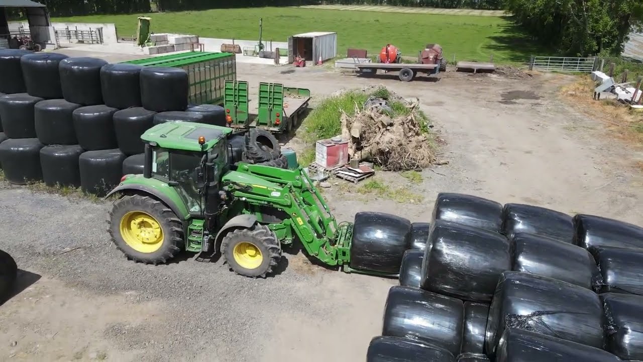 Baling Silage at Coppenagh House Farm