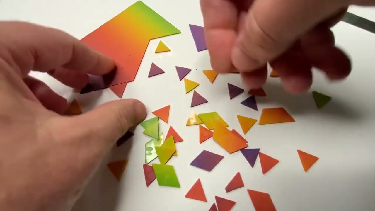Polymer clay Bake and Break mosaic tiles with The Create ￼Template