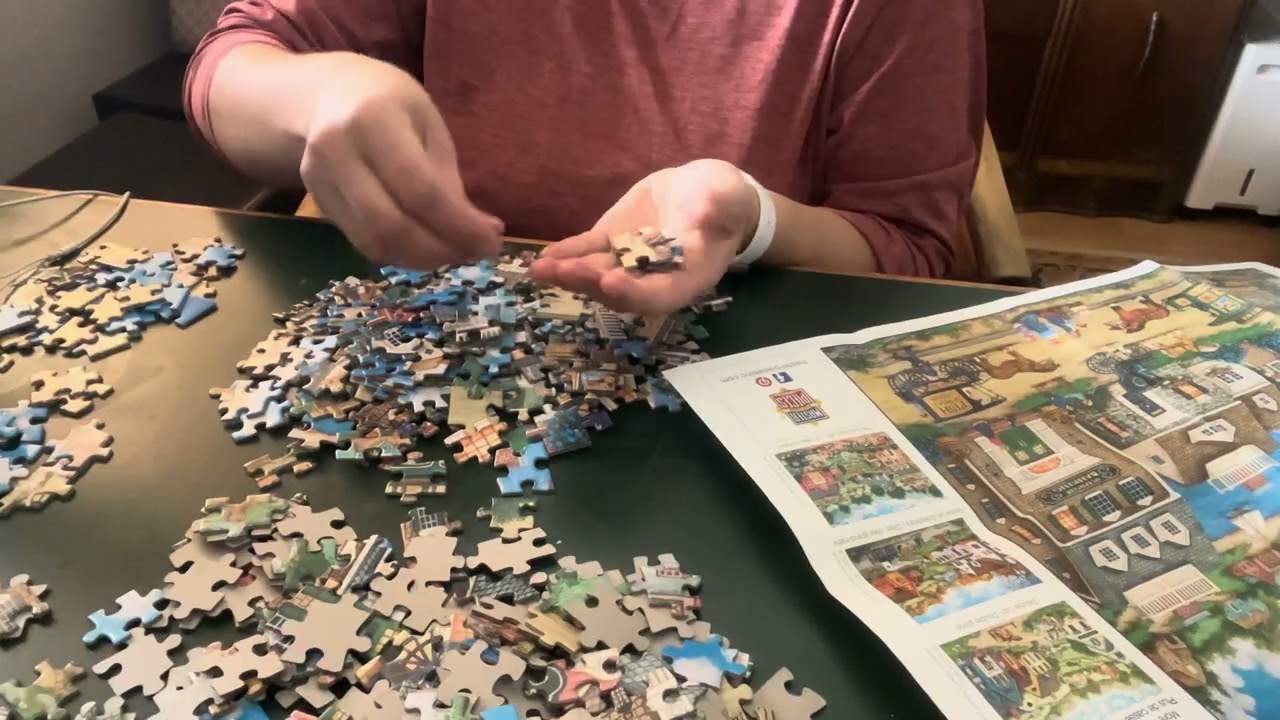 ASMR | gum chewing no talking while I start a puzzle 