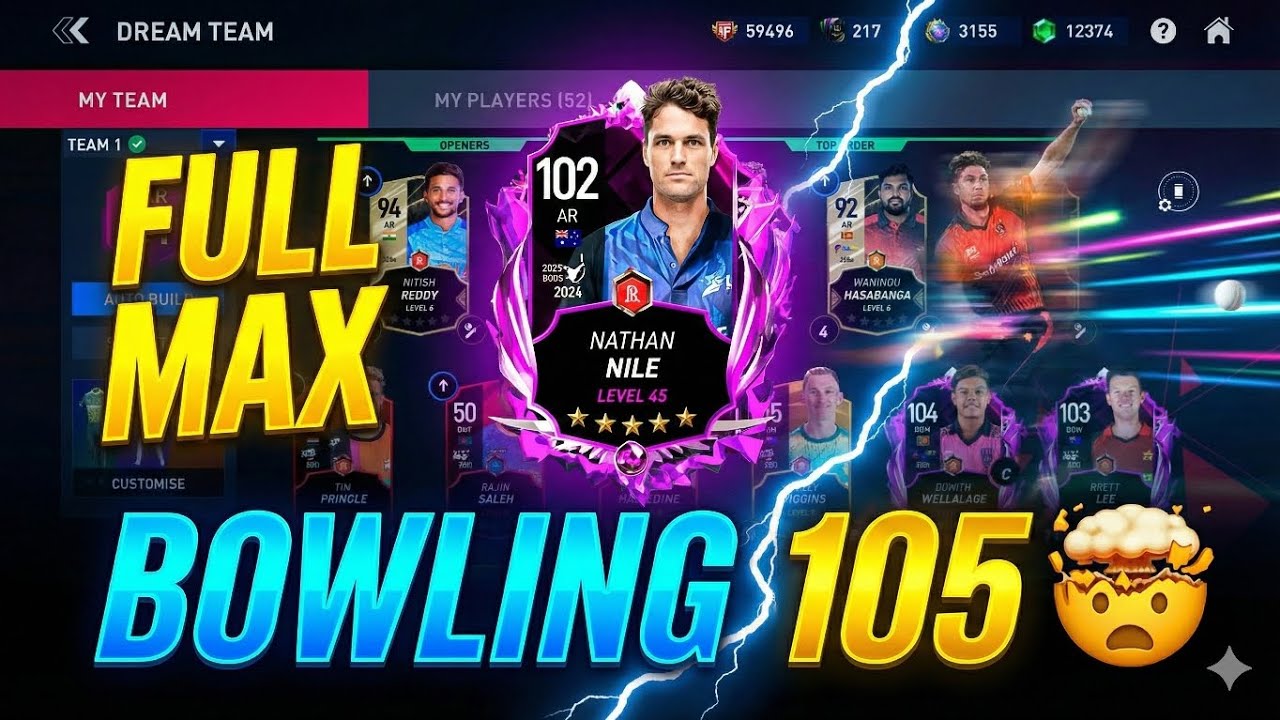 NATHAN NILE MAX 🤯 | BOWLING 105 🥵 | DREAM PASS BEST BOWLER ?