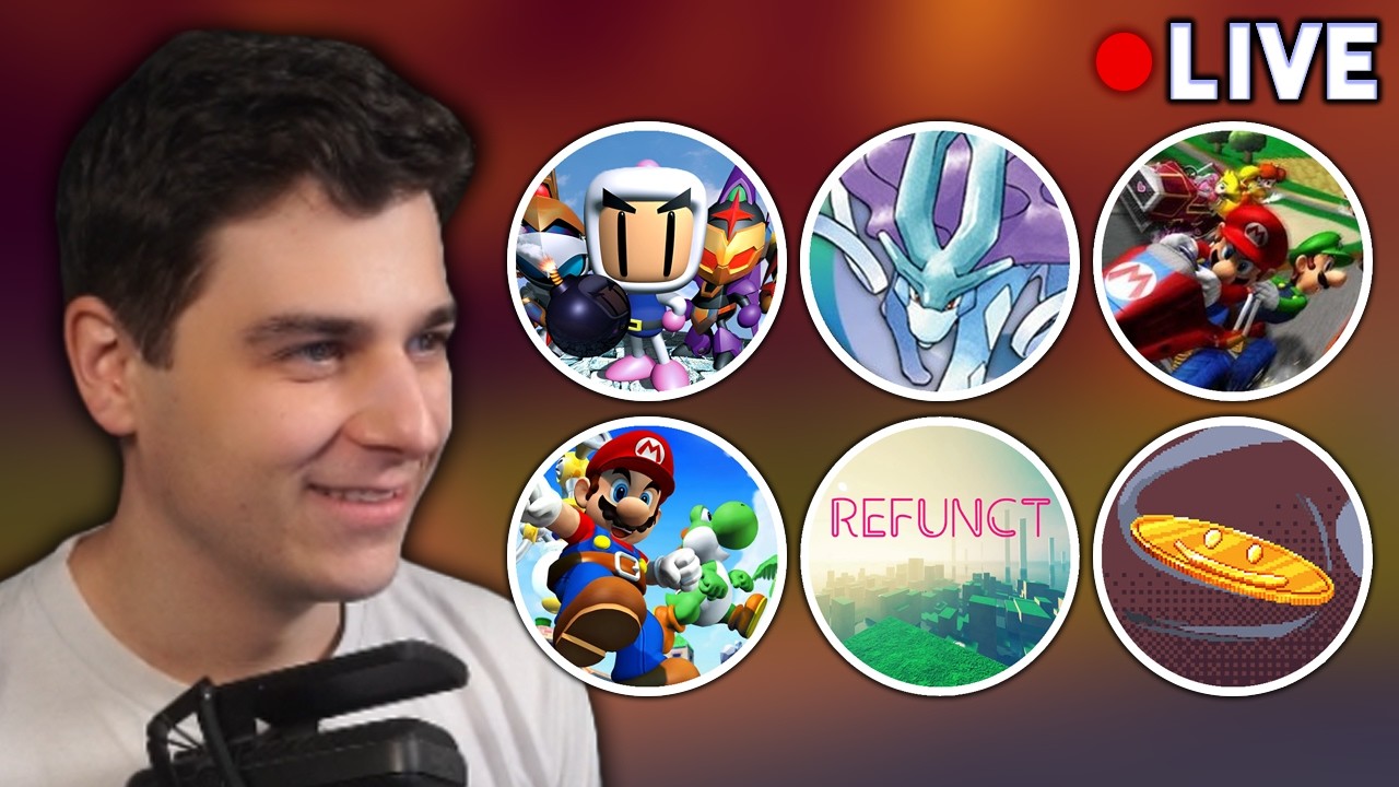 6 Game Randomizer (Pokemon, Mario Sunshine, Bomberman 64, MK DoubleDash, Unfair Flips, Refunct)