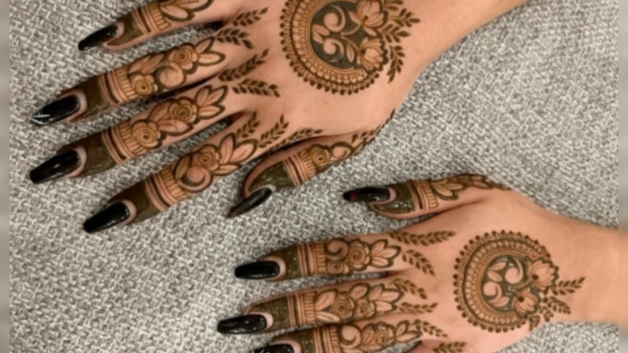 Elegant Brooch Style Back Hand Mehendi Design | Simple & Stylish Mehndi Art 2025 #backhanddesign 