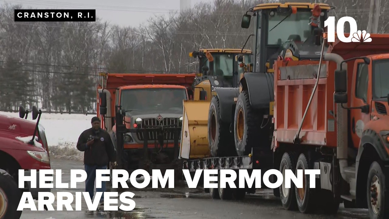 Snow removal equipment, crews from Vermont arrive in Rhode Island