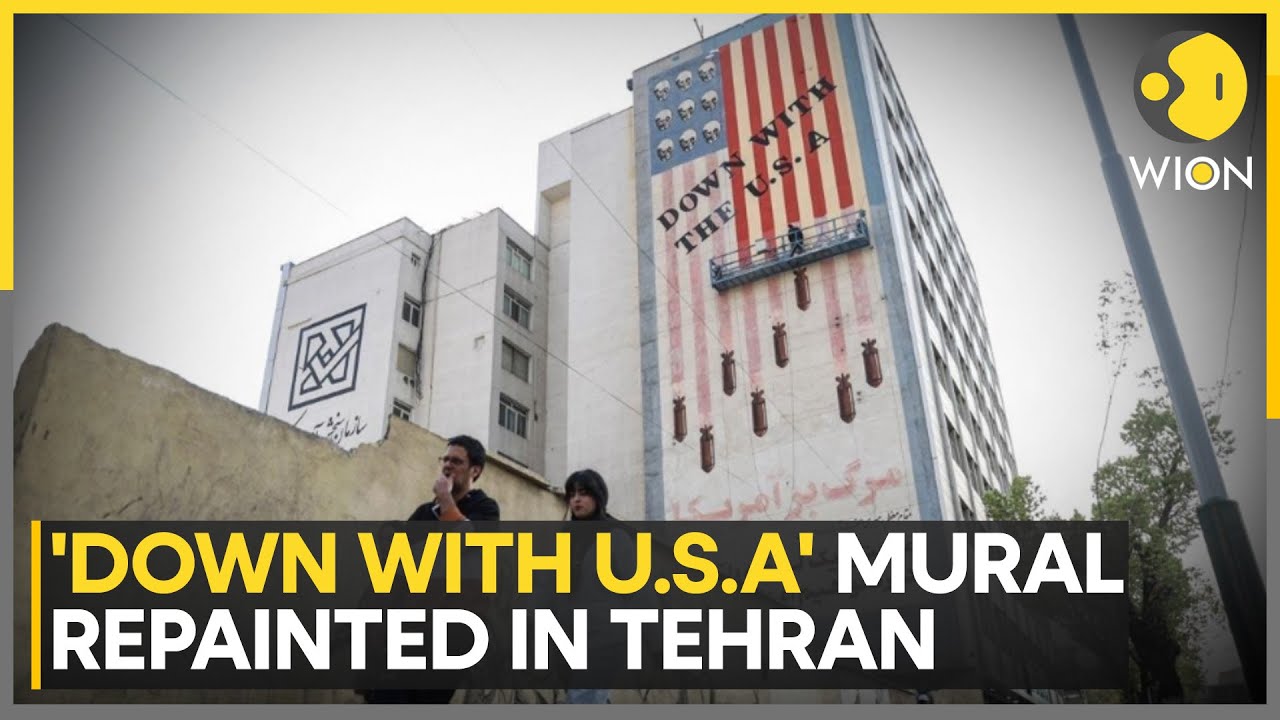 Iran Repaints &lsquo;Down With USA&rsquo; Mural Amid Rising Tensions | World News | WION