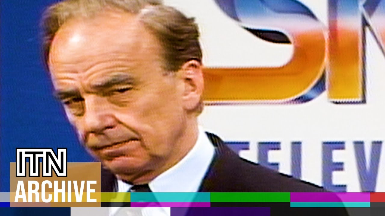 Rupert Murdoch Unedited Interview and Press Conference at Sky TV Launch (1989)