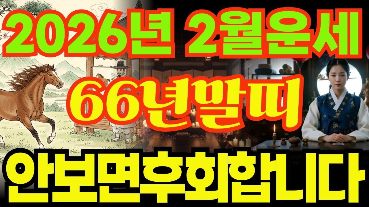 [66년말띠운세]1966년병오생말띠26년2월운세