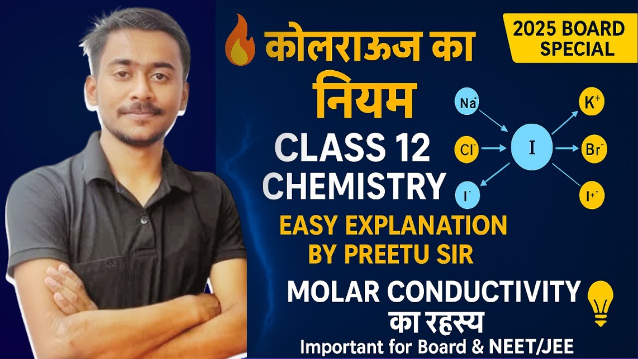 🔥 Kohlrausch Law & Ostwald Equation Explained 💡 | Class 12 Board & NEET | Preetu Sir