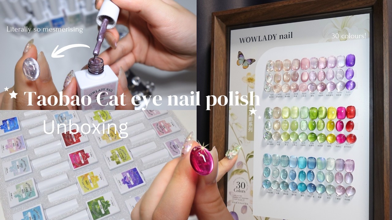 I tried cat eye polishes from TAOBAO *tried making it asmr but fails miserably*