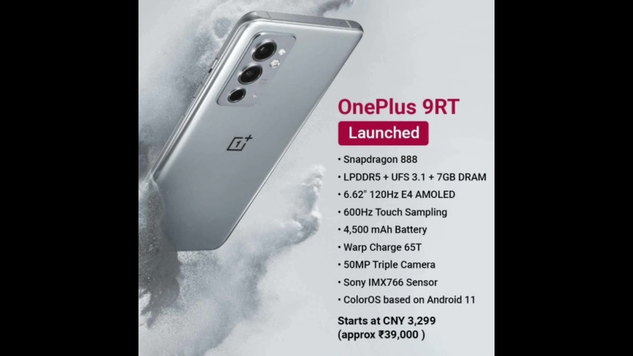 OnePlus 9RT launched