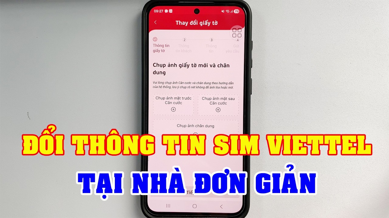 Cách thay đổi thông tin sim Viettel tại nhà đơn giản