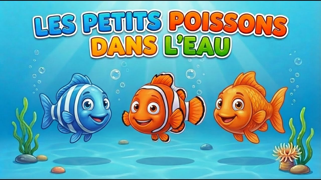 Les petits poissons dans l'eau - Comptine pour enfant - Le Monde des Minos