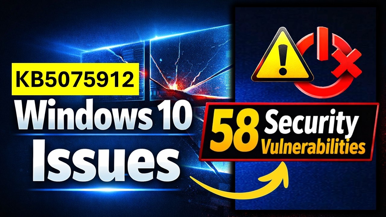 Исправлены проблемы Windows 10 KB5075912! Исправлена ​​ошибка выключения, падение FPS от Nvidia и...