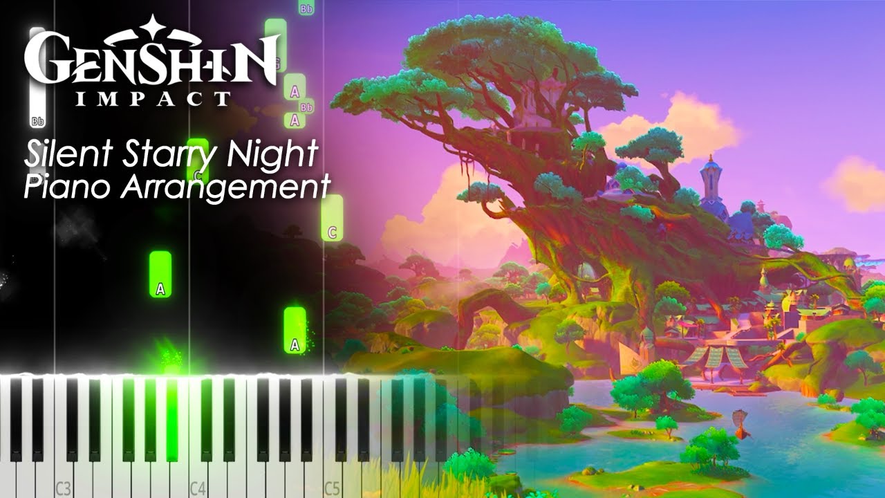 Silent Starry Night 「Sumeru Night OST」 - Genshin Impact Piano Tutorial & Sheet Music