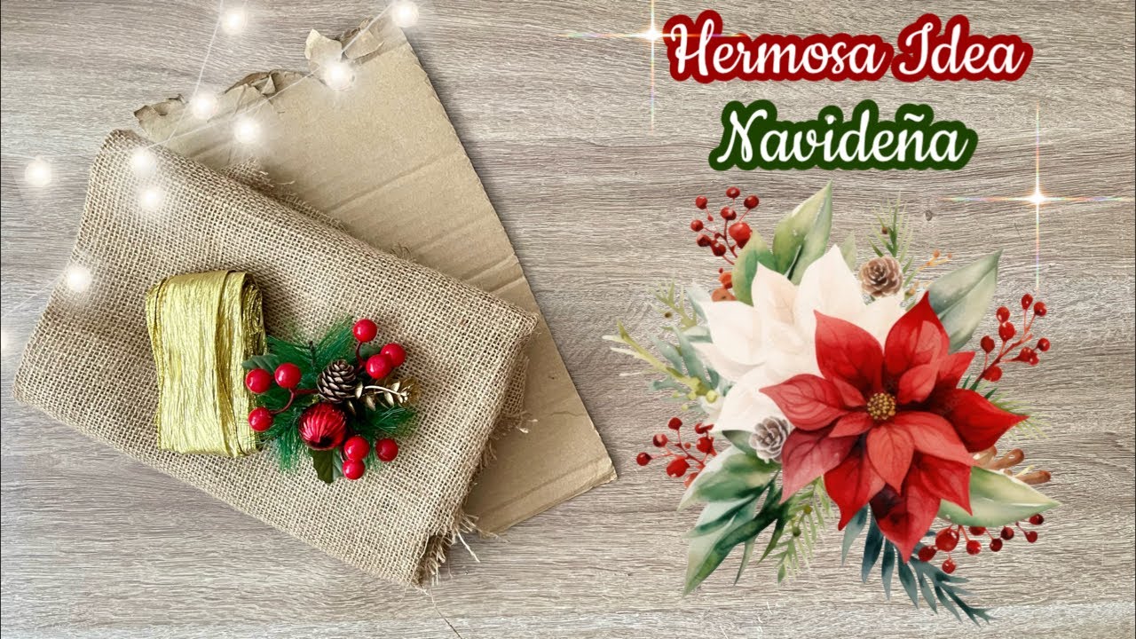 ✨ Mira esta Hermosa IDEA NAVIDEÑA 🎄 que hago con estos materiales 🥰 T e encantará!!❤️