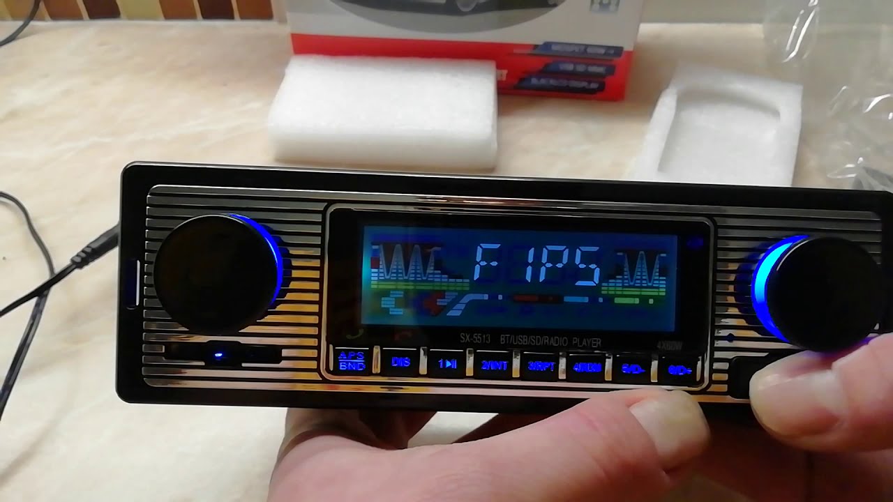 Retro Radio MP3 Player Stereo USB AUX 1DIN - unboxing