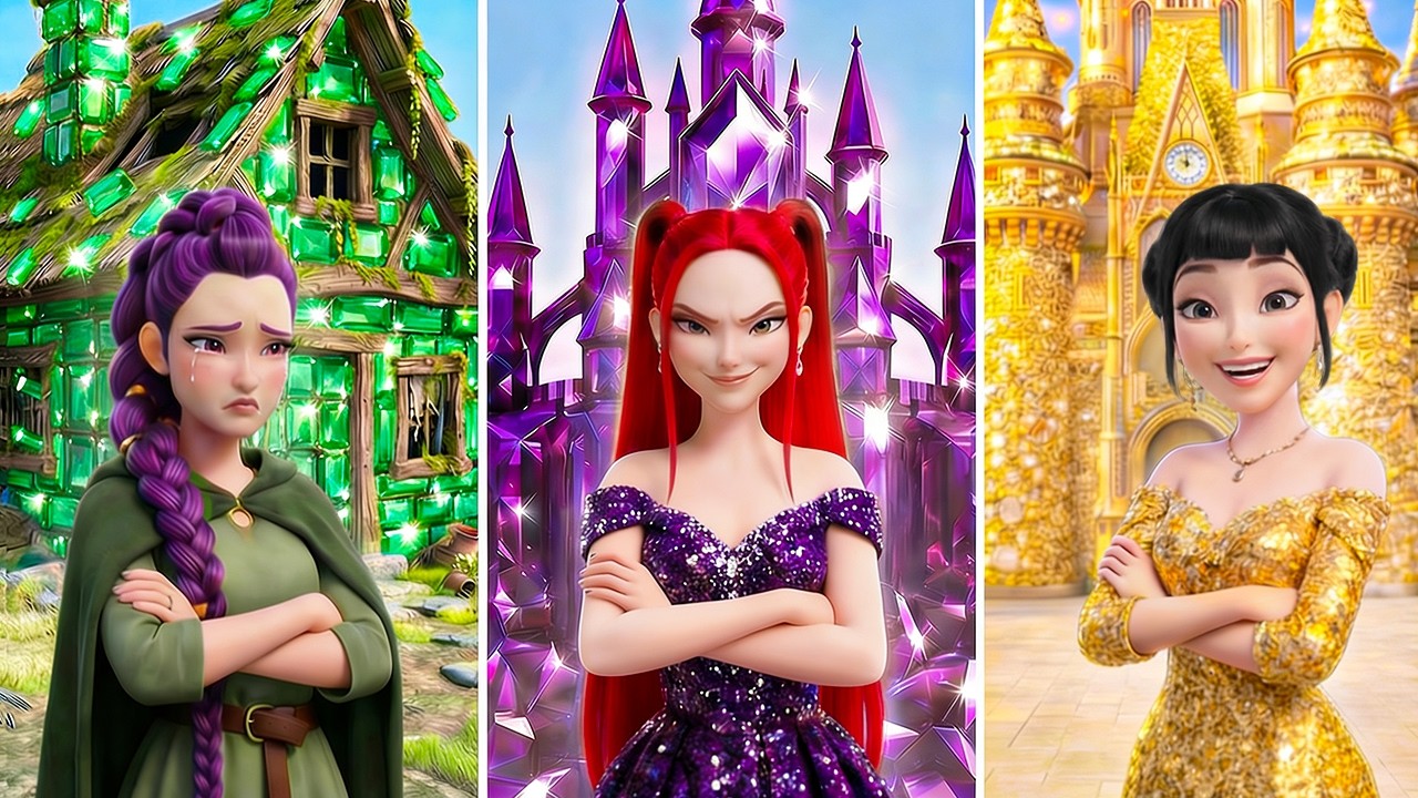 ⚔️💛💜💚 Territorial War of Golden vs Purple vs Emerald Huntrix | K-Pop Demon Hunters