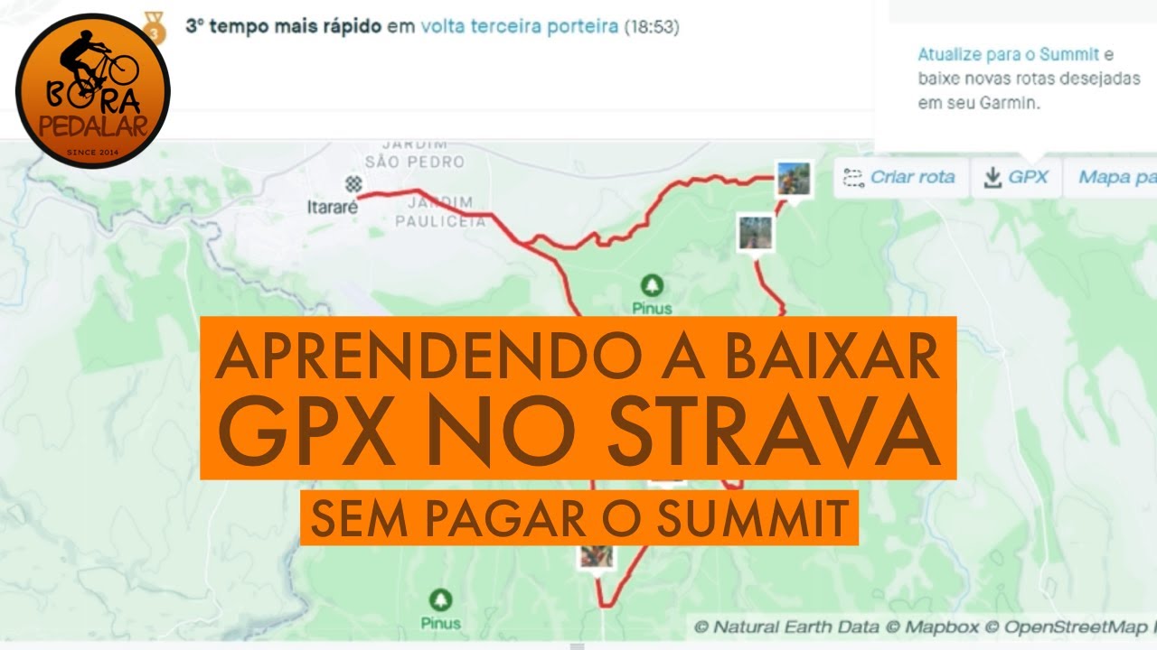 Baixando o GPX do Strava