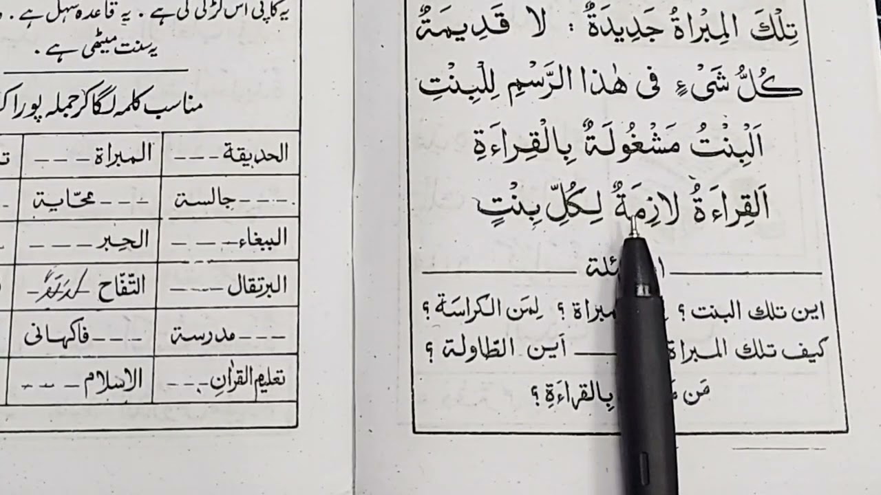 MINHAJ UL ARABIA || PART 2 ||LESSON 1||منہاج العربیہ حصہ دوم درس  1||LEARN ARABIC ISLAMIC EDUCATION