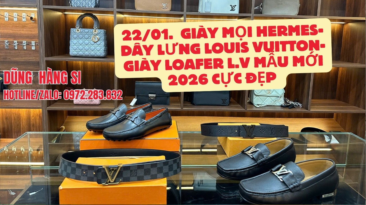 22/01 Giày Mọi Thương Hiệu Mới Dây Lưng Nam Lô Hàng Tuyển Chọn