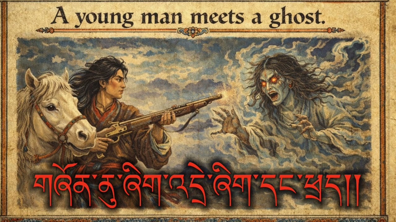 གཞོན་ནུ་ཞིག་འདྲེ་ཞིག་དང་ཕྲད།། A young man meets a ghost,