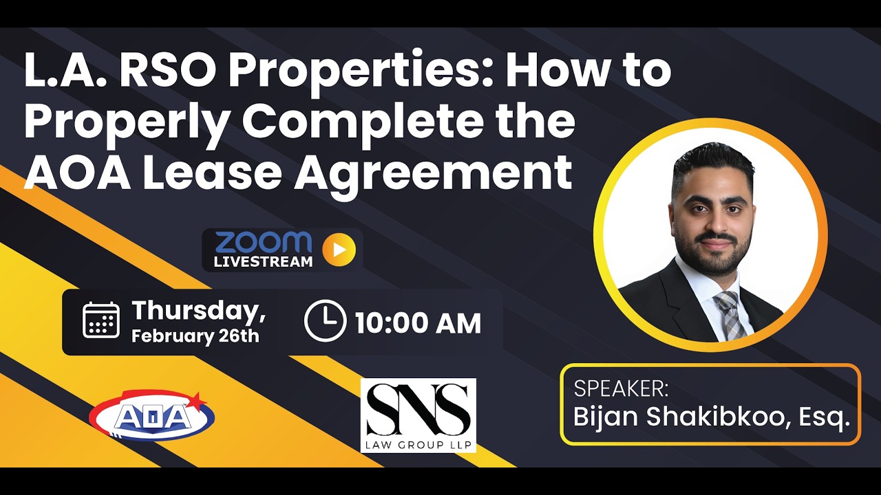 L.A. RSO Properties: How to Properly Complete the AOA Lease Agreement