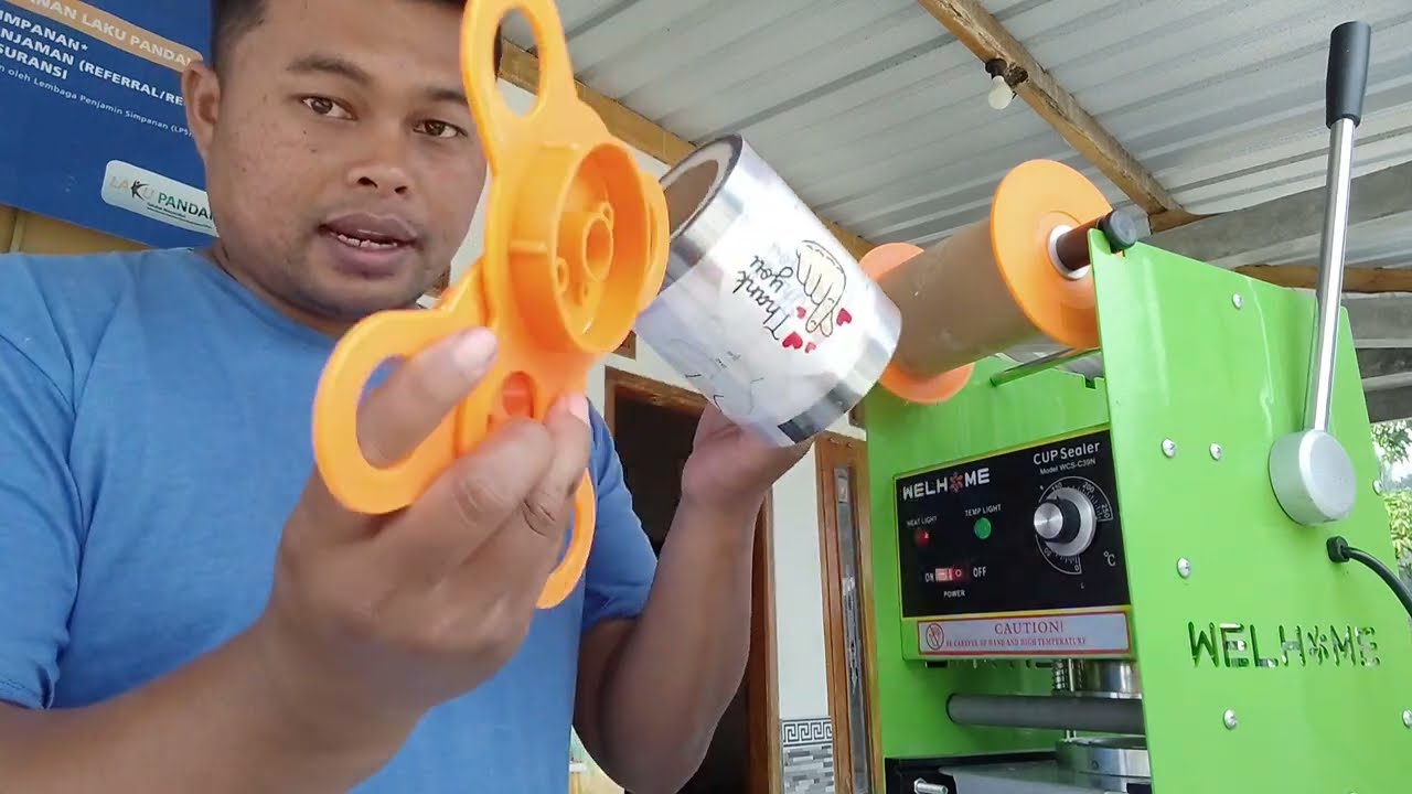 Cara Memasang Plastik Di Cup Sealer, Plastik Penutup Cup, Welhome