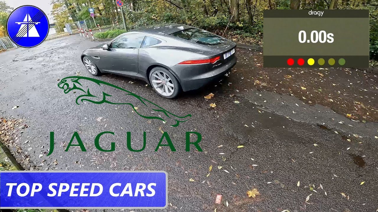 Jaguar F-Type V6 TOP SPEED DRIVE ON GERMAN AUTOBAHN *Dragy acceleration 0-100/100-200 km/h