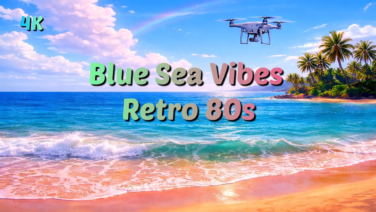 Blue Sea Vibes • Retro 80s | Relaxing Ocean Music 4K