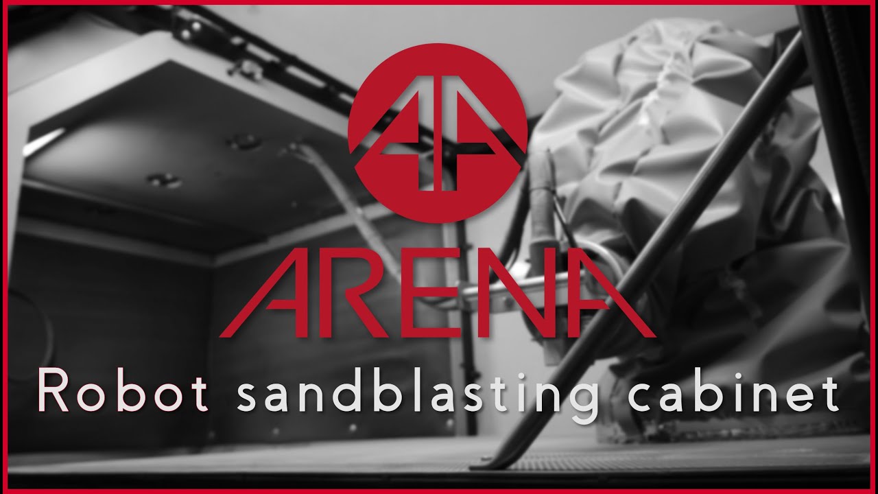Automatic sandblasting machine - Cabin with UR cobot