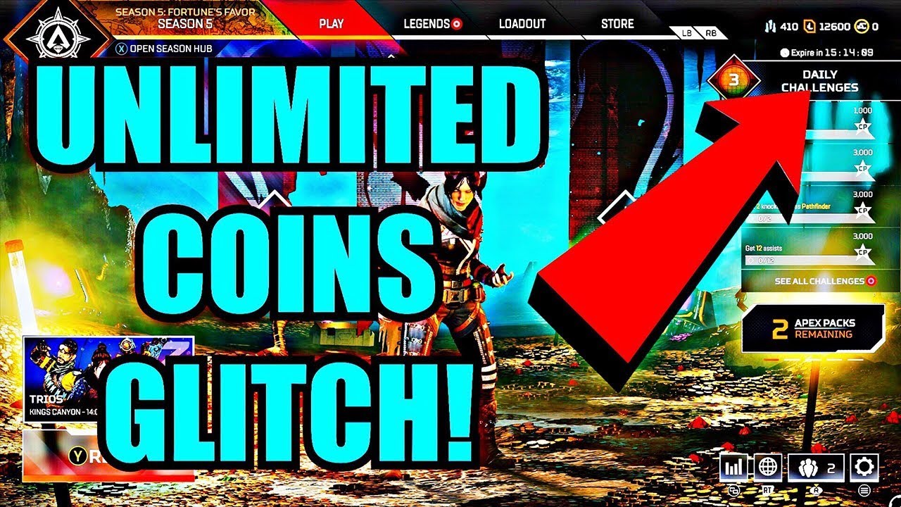 *NEW* APEX LEGENDS UNLIMITED COINS GLITCH! SEASON 5 UNLIMITED APEX COINS GLITCH! FREE APEX COINS